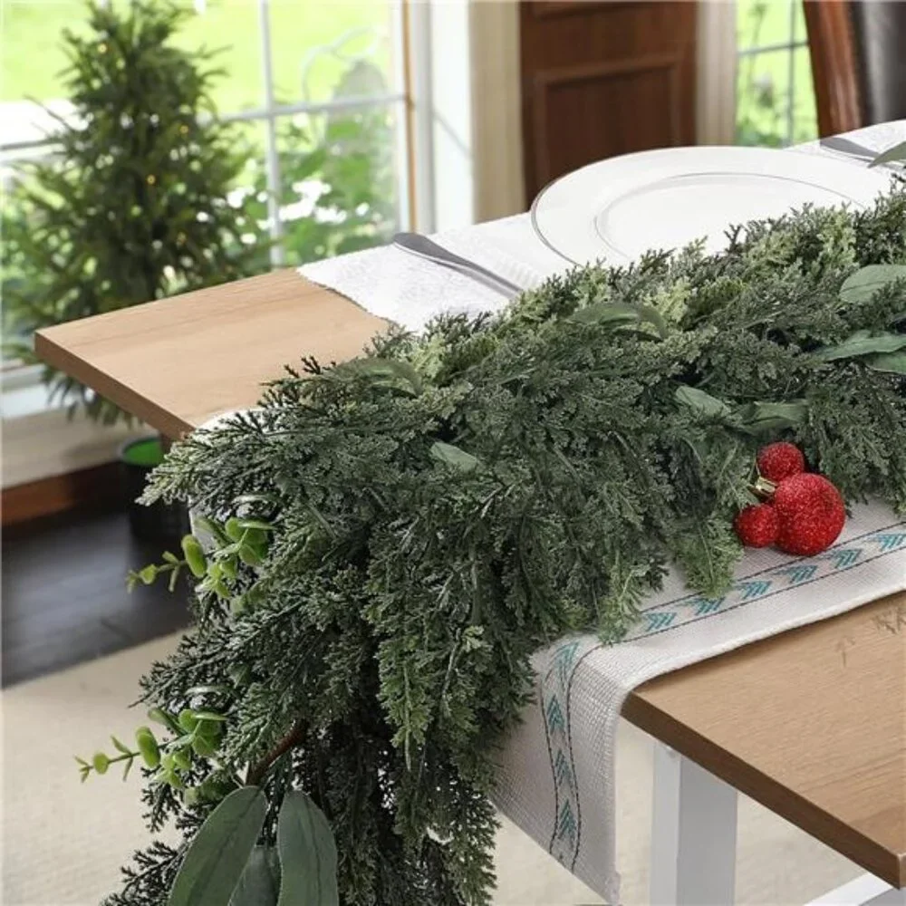 Christmas Decorations - 6ft Cedar Christmas Garland - Realistic Artificial